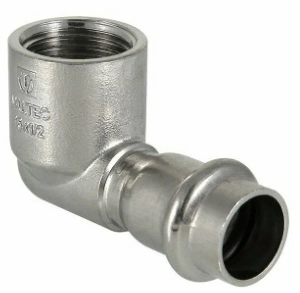 Угольник 90° с вн.р. нерж. сталь 22х3/4"