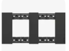 Bticino Living Now. Рамка Немецкий стандарт 2+2 модуля. KA4802M2KG Черный